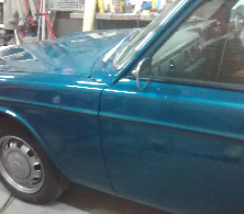 side-view of a newly painted car